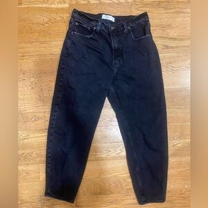 Abercrombie & Fitch Black 80s Mom High Rise Women Jeans 28/6S
